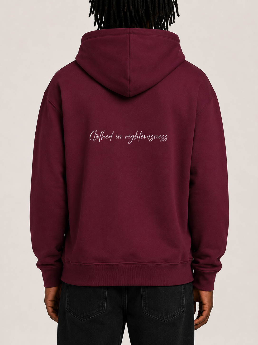 Clothed in righteousness Hoodie maroon